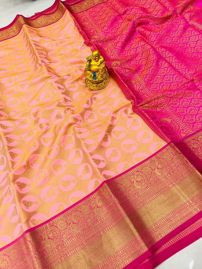 MS Kanan Chidiya By Manzar Kanchipuram Handloom Weaving Silk Sarees Wholesale Price In Surat